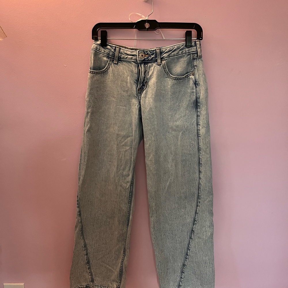 Abercrombie Kids Light Blue Low Rise Baggy Jeans